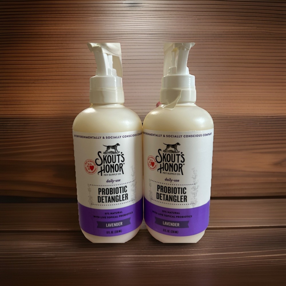 Skout's‎ Honor DETANGLER LAVENDER 8oz LOT OF 2 New Sealed